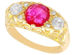 1930s Ruby Ring Yellow Gold