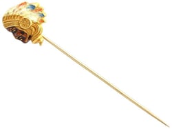 Antique Indian Chief Tie Pin