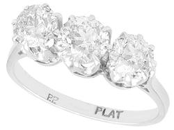 Diamond Platinum Trilogy Ring UK