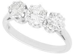 18ct White Gold Diamond Three Stone Ring