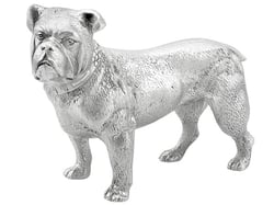 Vintage Silver Dog Figurine 