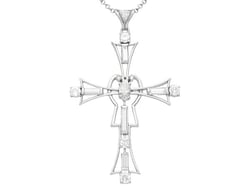 Diamond Cross Pendant in Platinum