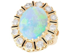 Vintage Opal Cluster Ring