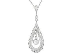 Antique Diamond Pendant Platinum