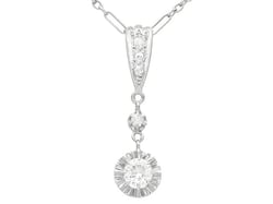 1920s Diamond Pendant Platinum