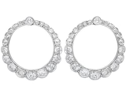 Antique Diamond Hoop Earrings