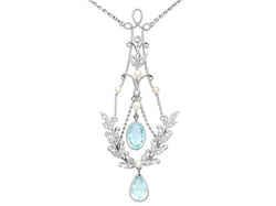 Aquamarine Pendant Gold UK