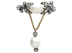 Victorian Natural Pearl Brooch