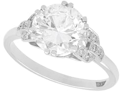Diamond Solitaire with Diamond Shoulders 
