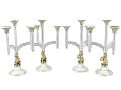 3 Arm Candelabra Sterling Silver 