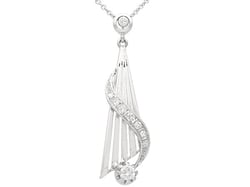 1960s Diamond Pendant in White Gold