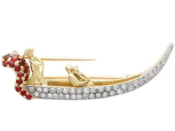 Vintage Gondola Brooch UK