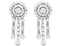 White Gold Diamond Drop Earrings UK 