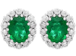 Vintage Emerald Cluster Earrings