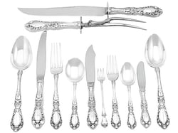 68 Piece Cutlery Set Antique Silver