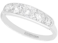 Antique 5 Stone Diamond Ring Platinum