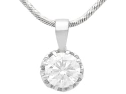 White Gold Diamond Solitaire Pendant