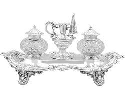Antique Silver Desk Standish