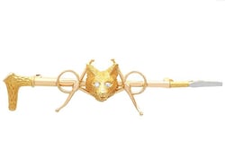 Antique Fox Brooch in Gold