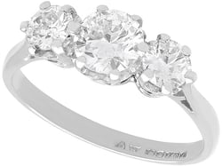 18ct White Gold Trilogy Ring Diamond