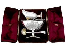 Silver Creamer and Sugar Set Boxed