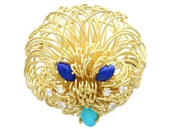 Vintage Lapis Lazuli Brooch UK for Sale 