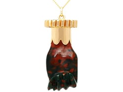 Antique Yellow Gold Carnelian Pendant