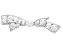 1920s Diamond Bow Brooch