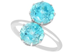 Two Stone Zircon Ring Vintage