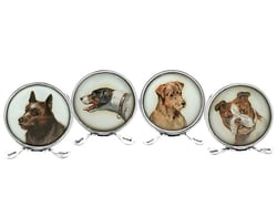 Antique Menu Holders Dog Related