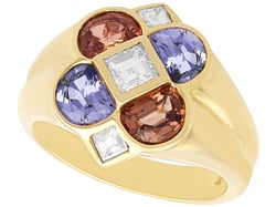 Brown and Purple Sapphire Ring