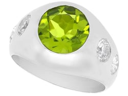 Vintage Peridot Ring Platinum