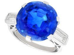 Large Untreated Ceylon Sapphire Ring