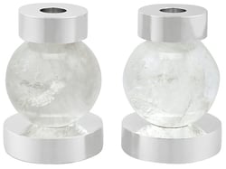 Vintage Rock Crystal Candlesticks