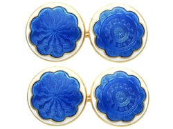 Edwardian Enamel Cufflinks UK