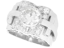 Chunky Art Deco Diamond Ring