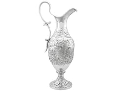 19th Century Claret Jug in Silver