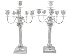 Silver 6 Light Candelabra