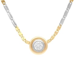 Bezel Set Diamond Pendant in Gold