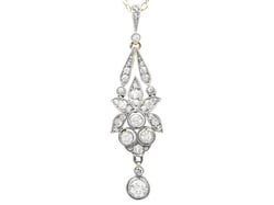 Antique Edwardian Multi Diamond Pendant