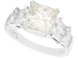 4 Carat Princess Cut Diamond Ring
