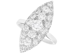 Vintage Marquise Shaped Diamond Cluster Ring