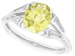Vintage Chrysoberyl Ring with Diamonds for Sale
