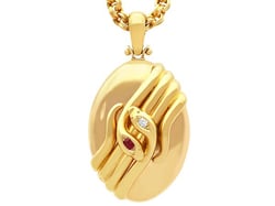 Antique Gold Snake Locket for Sale