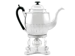 19th Century Coffee Pot in Silver