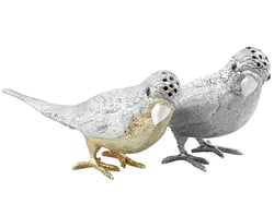 Sterling Silver Bird Pepper Shakers