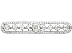 Edwardian Diamond Brooch in Platinum