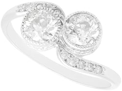 Edwardian Diamond Twist Ring for Sale