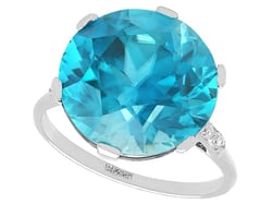 Antique Zircon Solitaire Ring for Sale