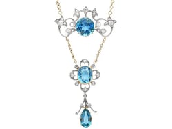 19th Century Aquamarine Necklace